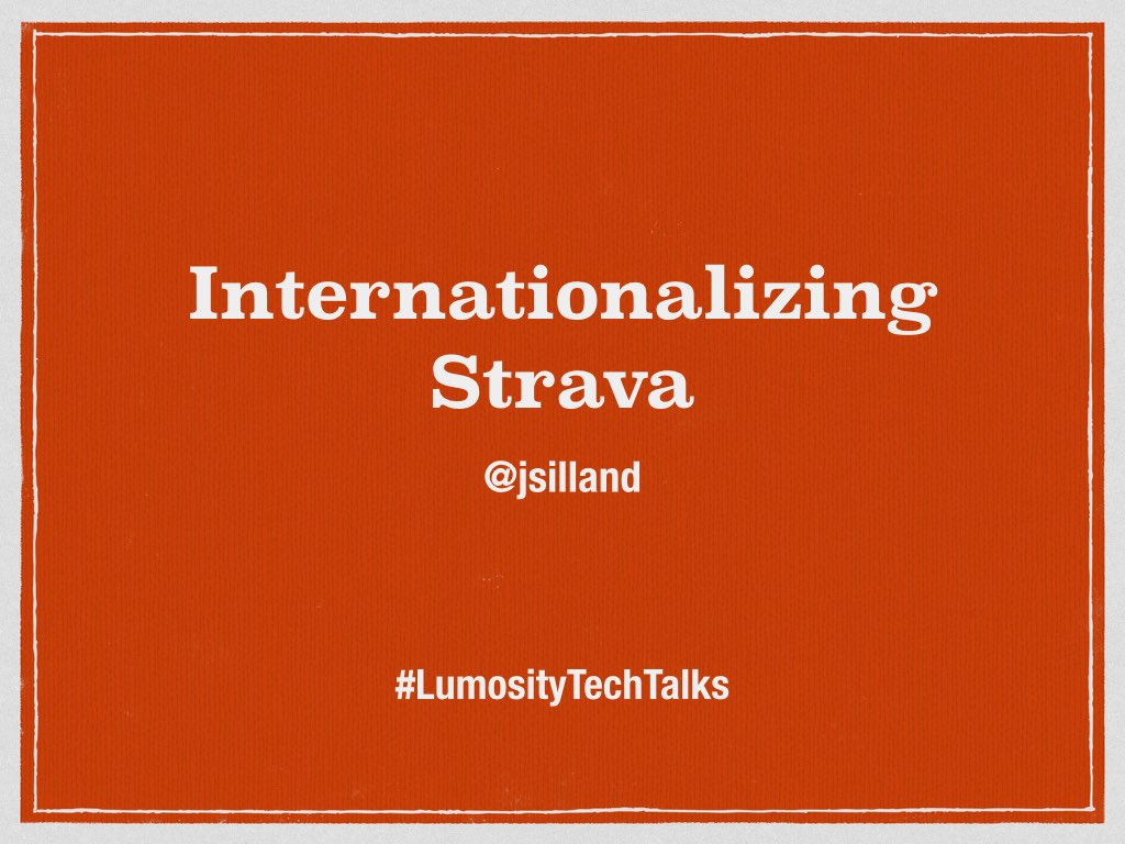 Internationalizing Strava