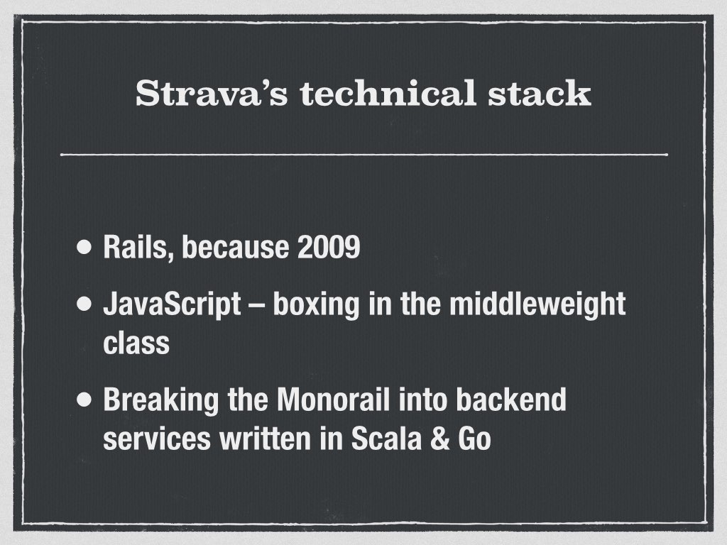 Strava's technical stack