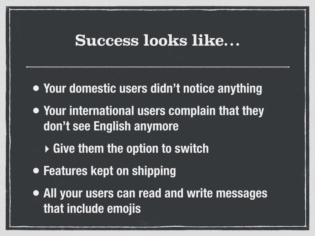 Success looks like…